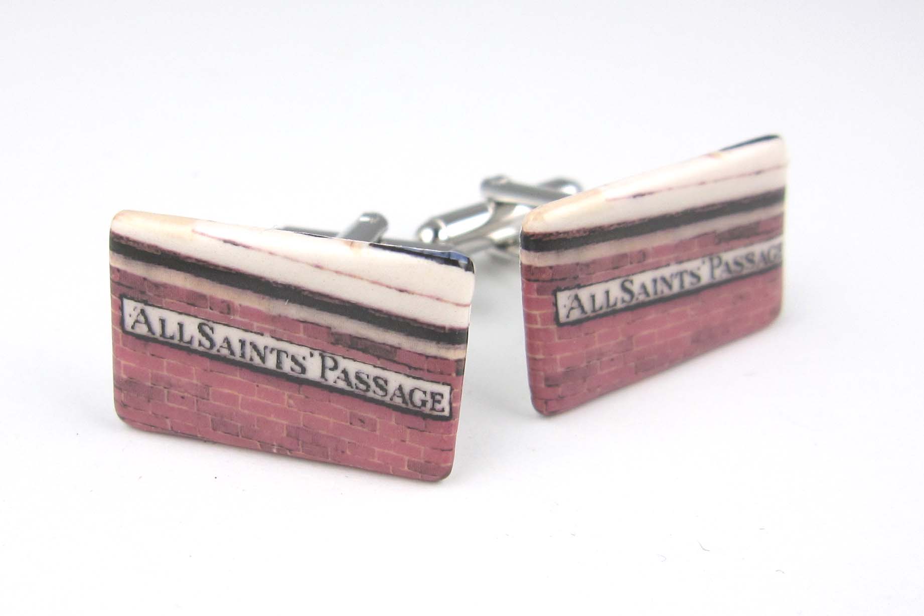 View All Saints Passage Cambridge cufflinks